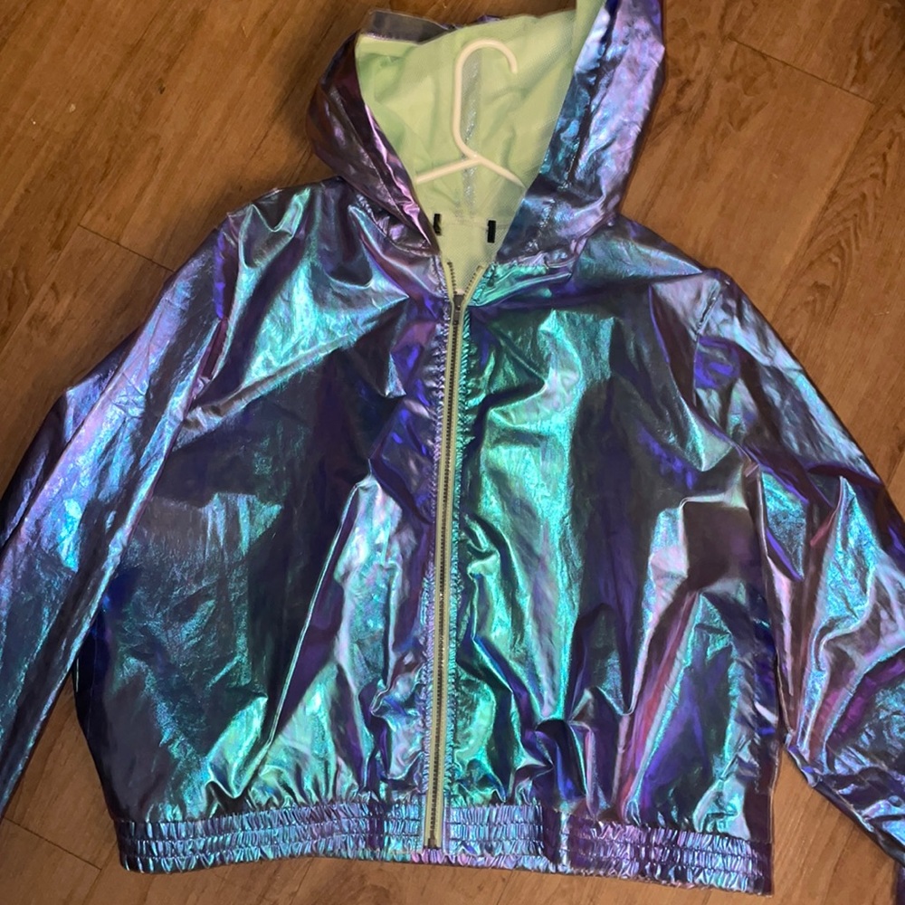 Iridescent light Zip up Jacket